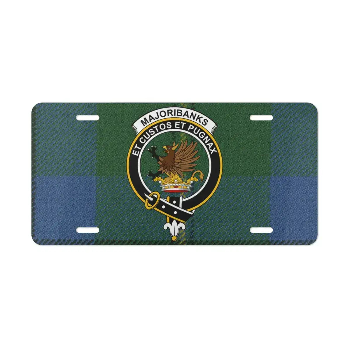 Scottish Clan Majoribanks Emblem License Plate product