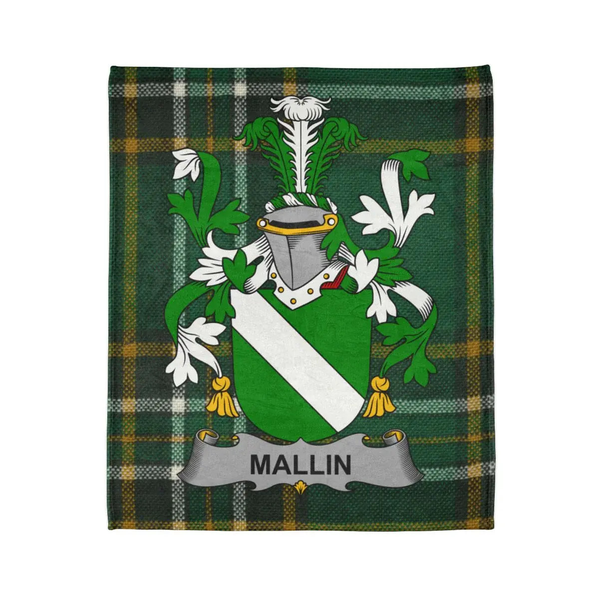 Mallin Family Crest Tartan Background Blanket