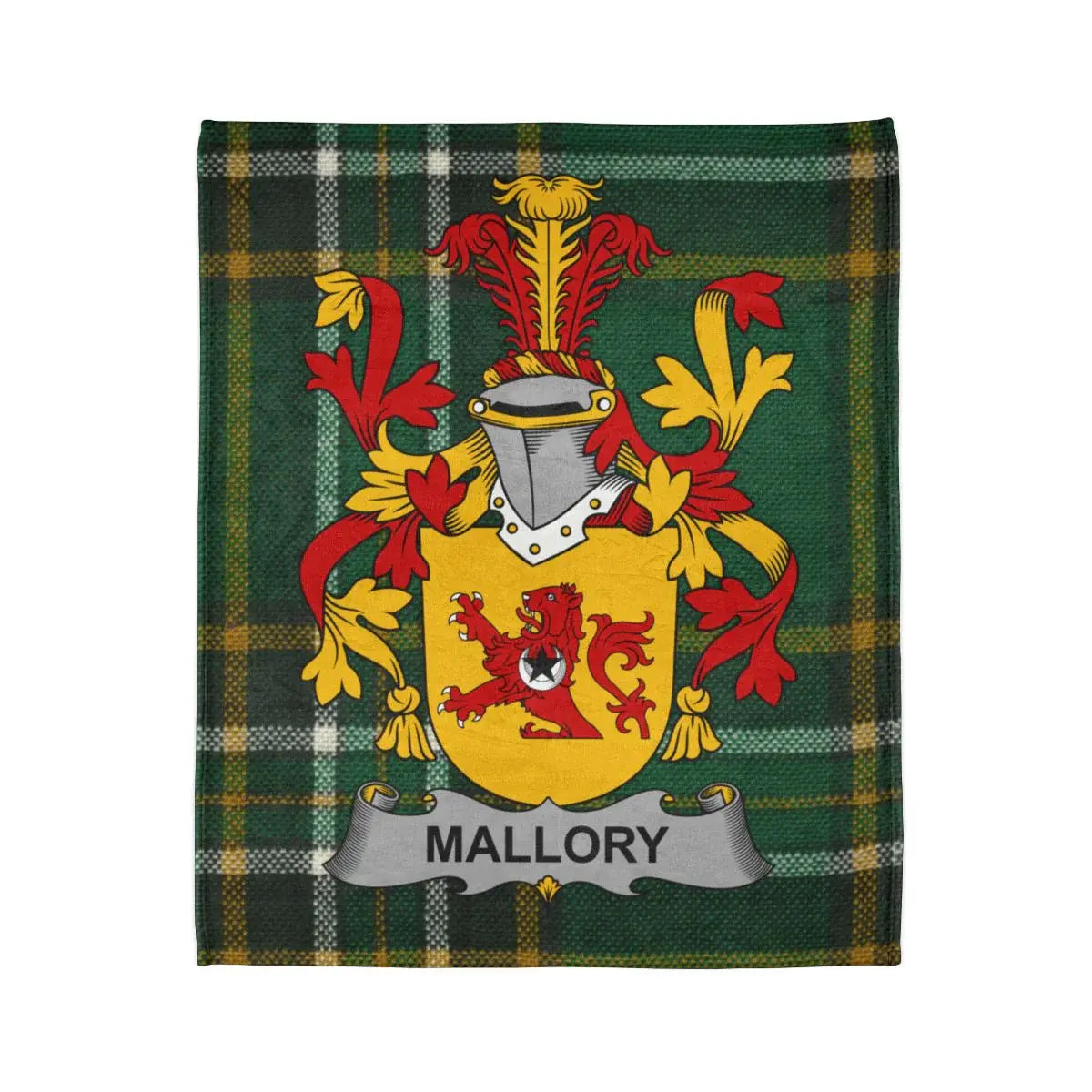 Mallory Coat Of Arms Irish Tartan Heritage Blanket