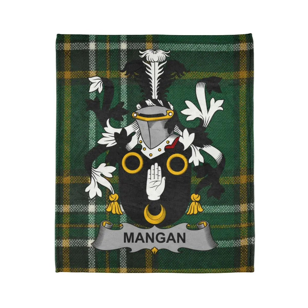 Mangan Family Crest Tartan Design Blanket