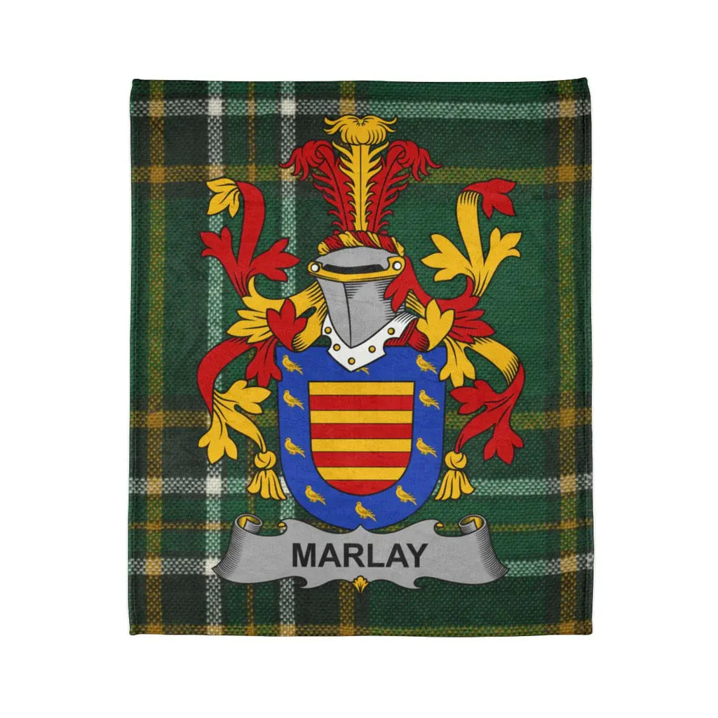 Marlay Family Crest Tartan Plaid Personalized Blanket