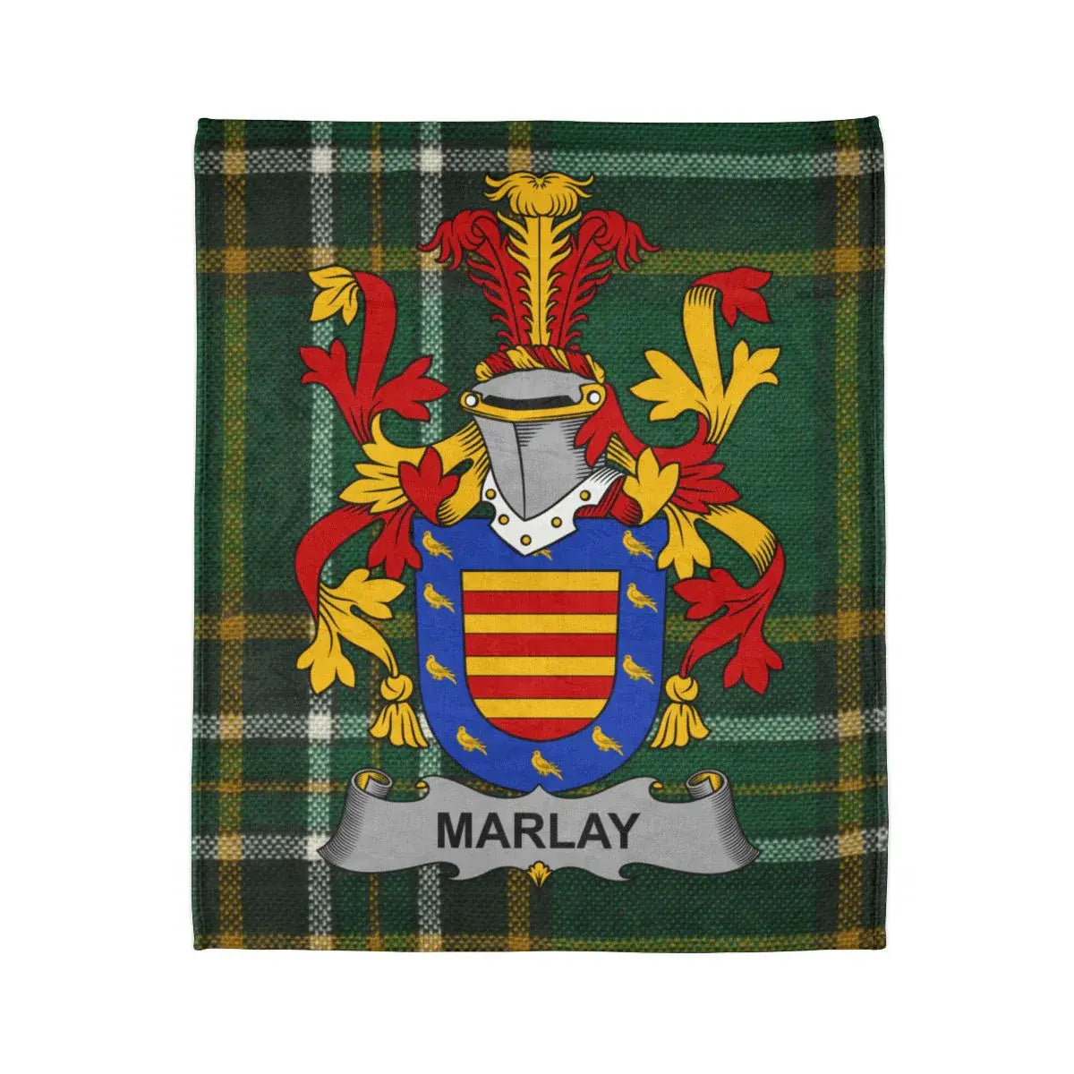 Marlay Family Crest Tartan Plaid Personalized Blanket