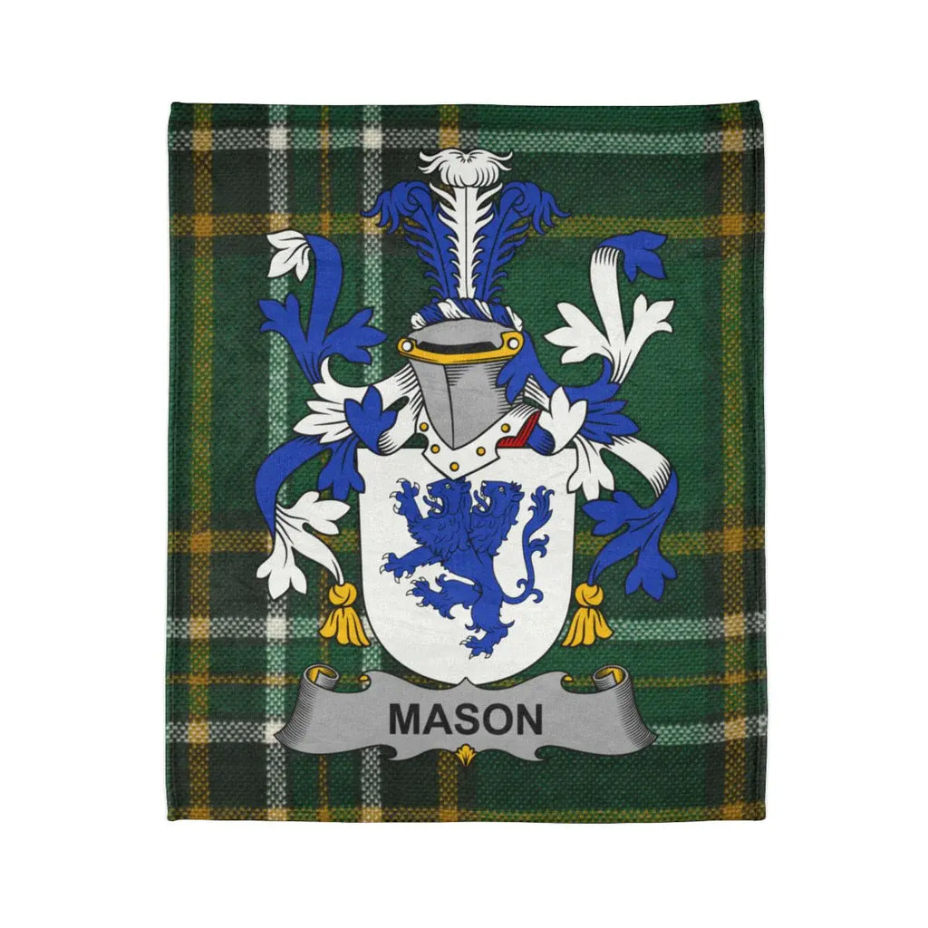 Mason Family Crest Tartan Design Blanket Product