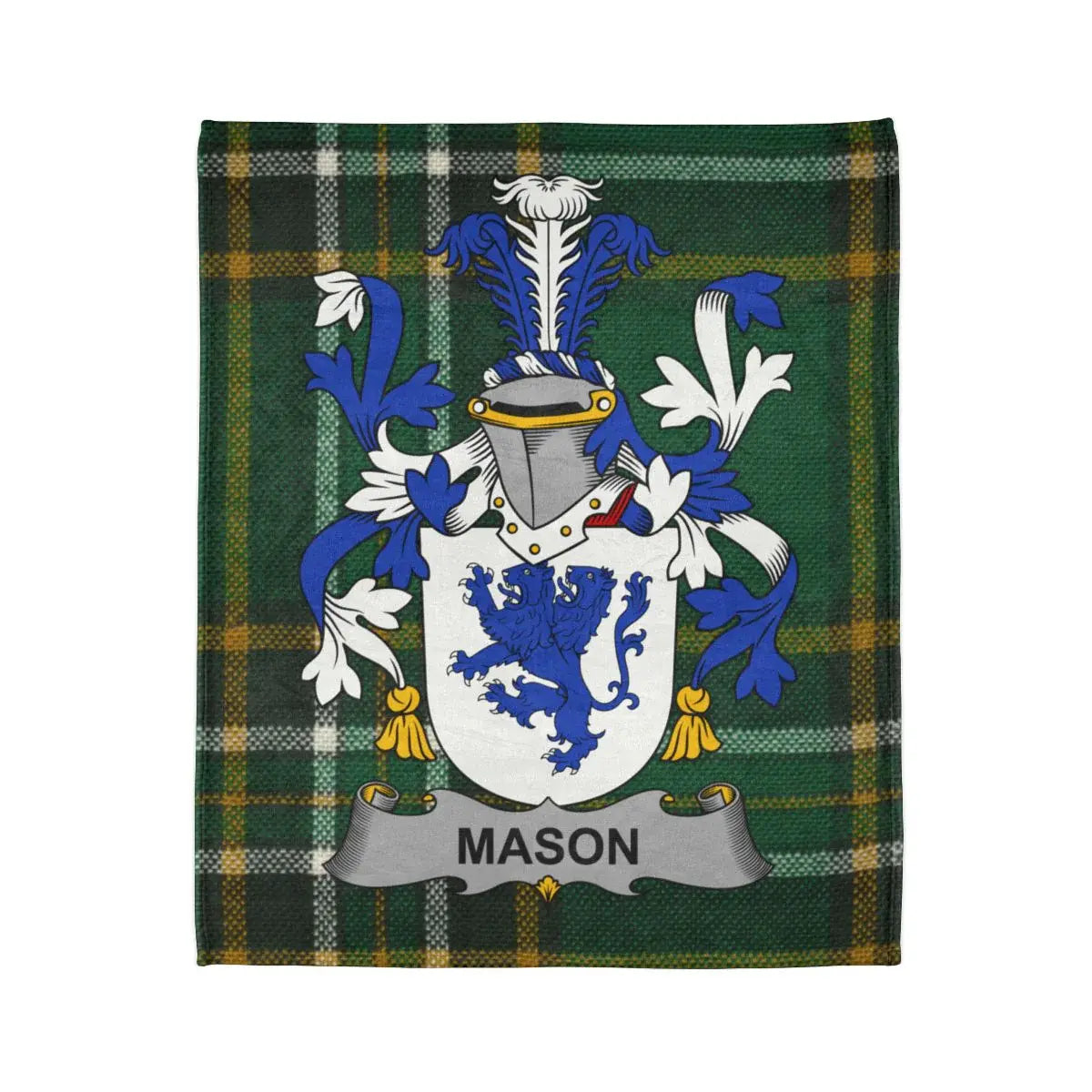 Mason Family Crest Tartan Design Blanket Product