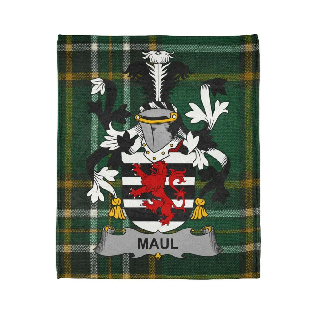 Maul Family Crest Medieval Design Blanket
