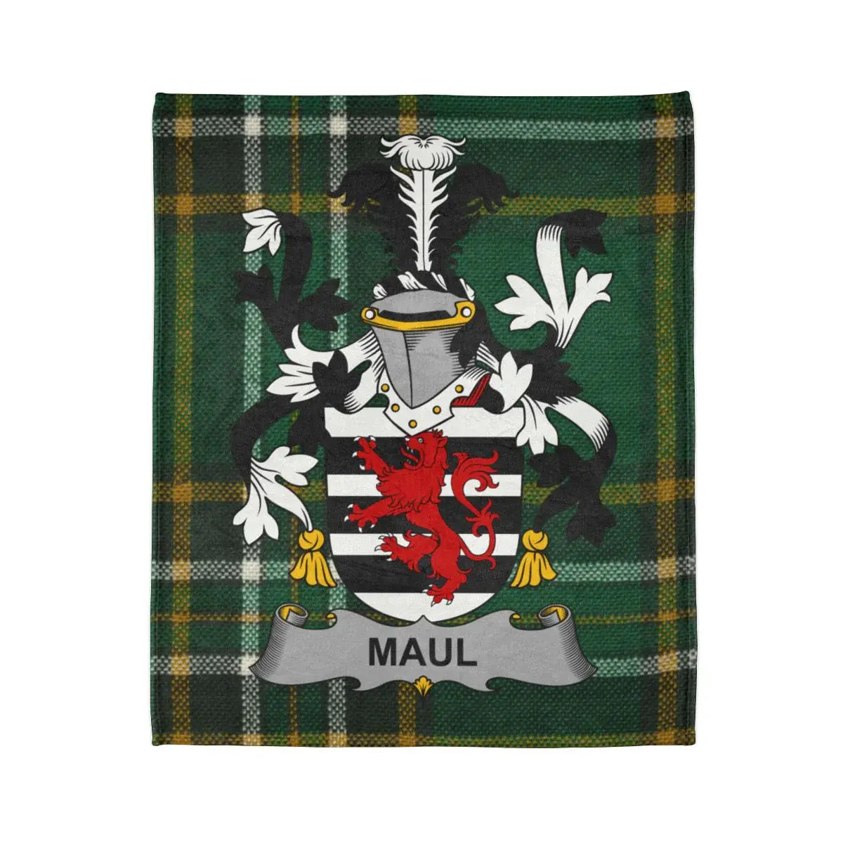Maul Family Crest Medieval Design Blanket