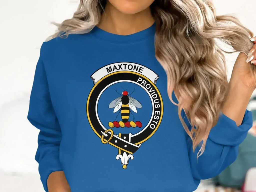 Maxtone Providus Esto Family Crest Blue Sweatshirt product