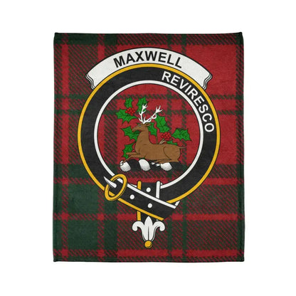 Maxwell Reviresco Plaid Reindeer Themed Blanket