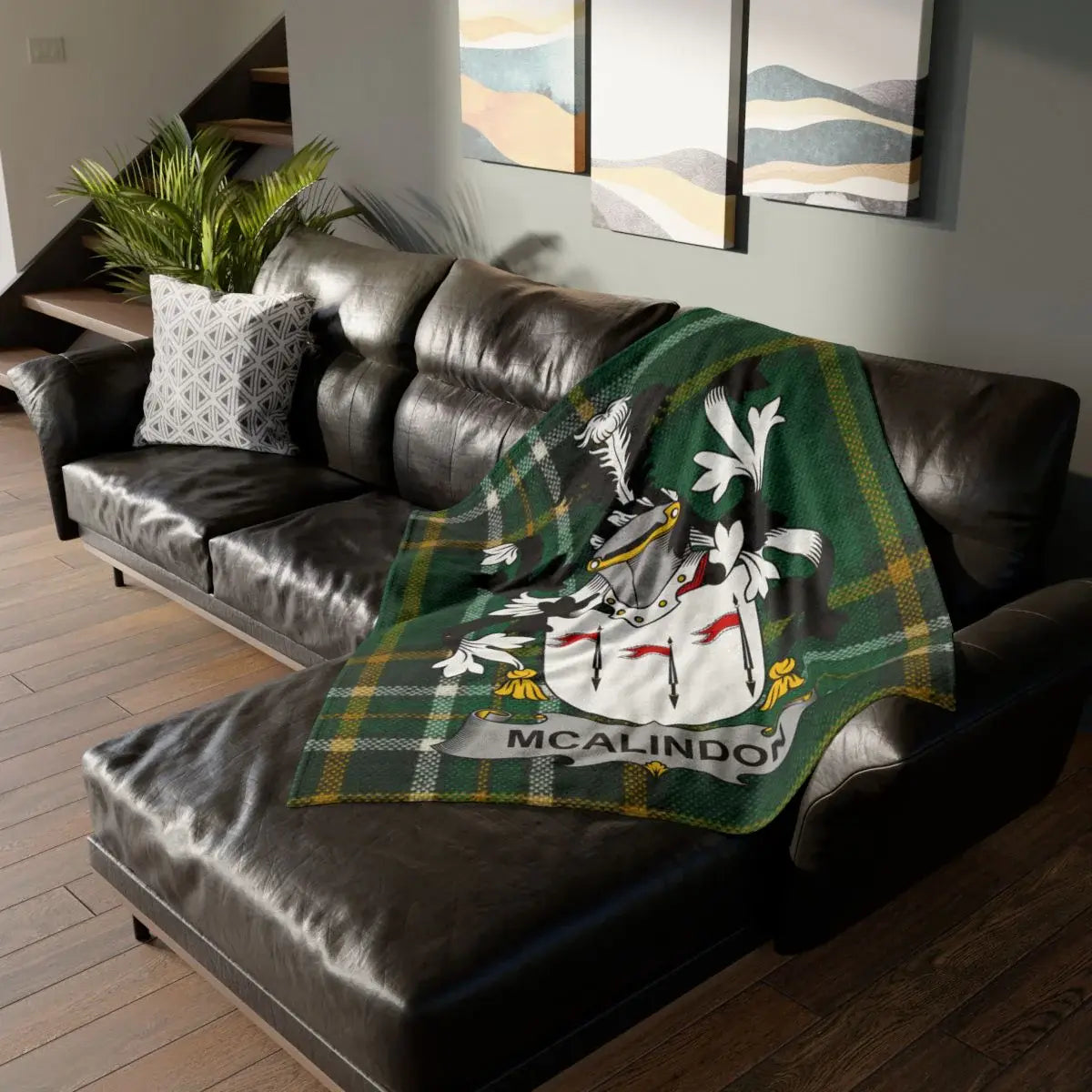 McAlindon Family Crest Pattern Throw Blanket