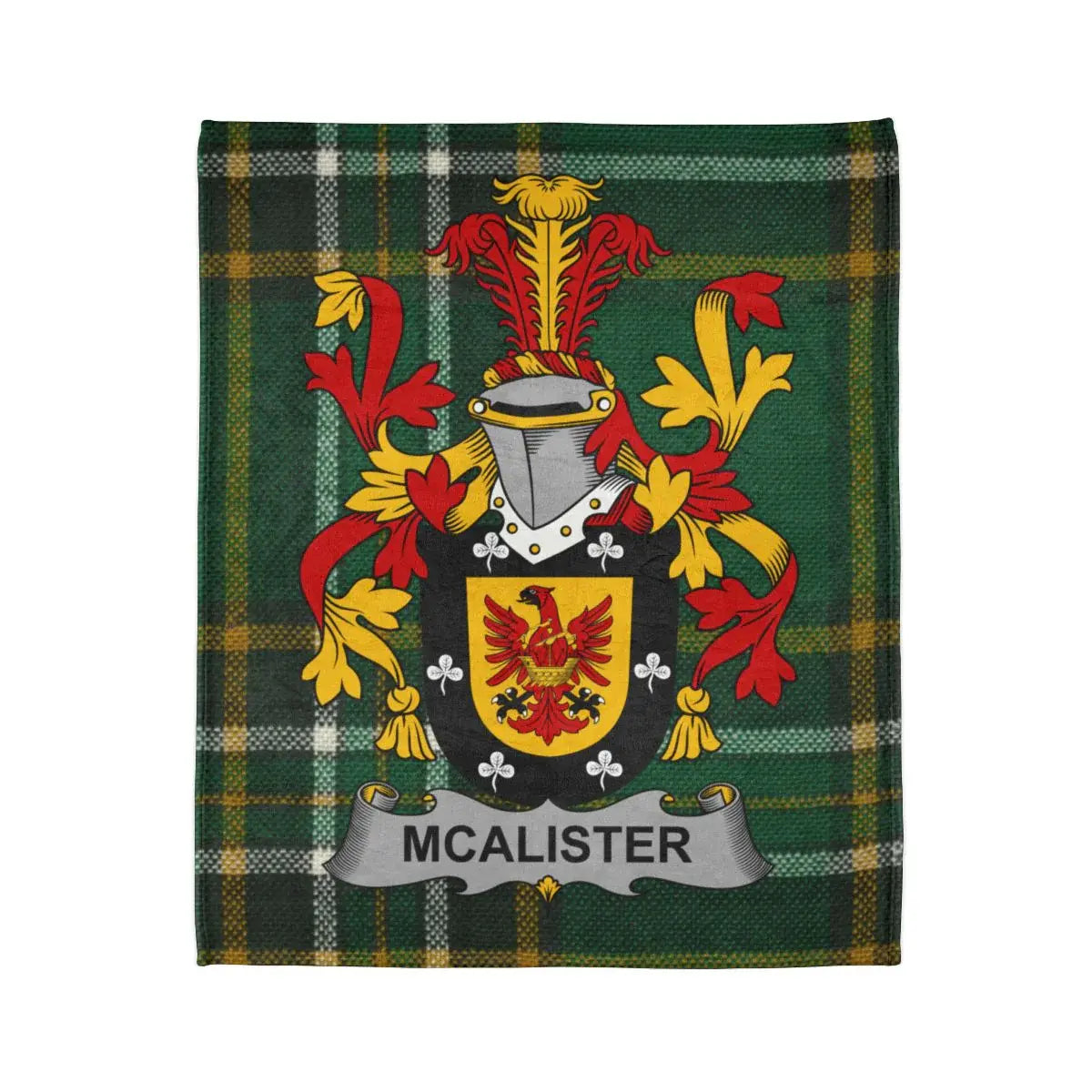 Detailed McAlister Family Crest Custom Blanket
