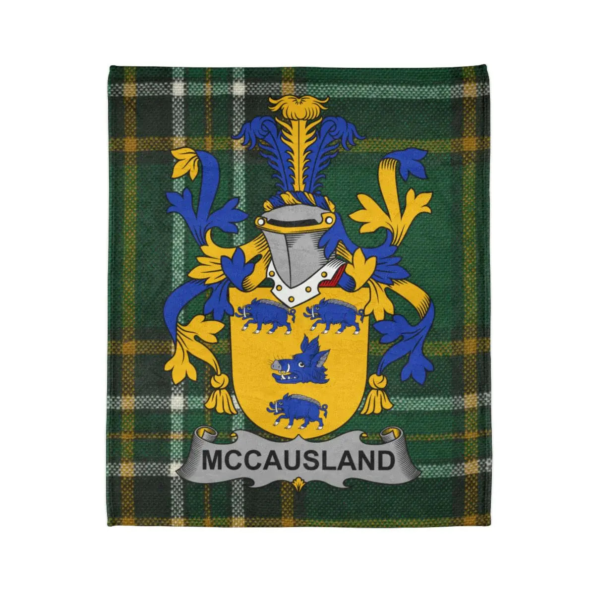 Custom McCausland Tartan Plaid Highland Blanket
