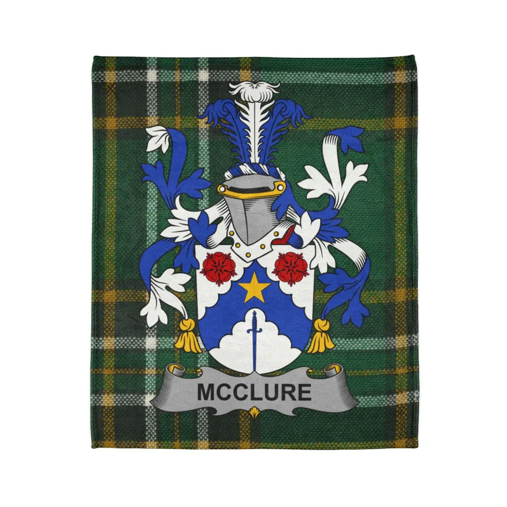 McClure Coat of Arms Tartan Pattern Blanket