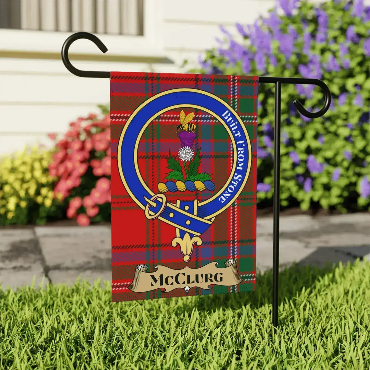 McClurg Scottish Family Emblem Garden Flag