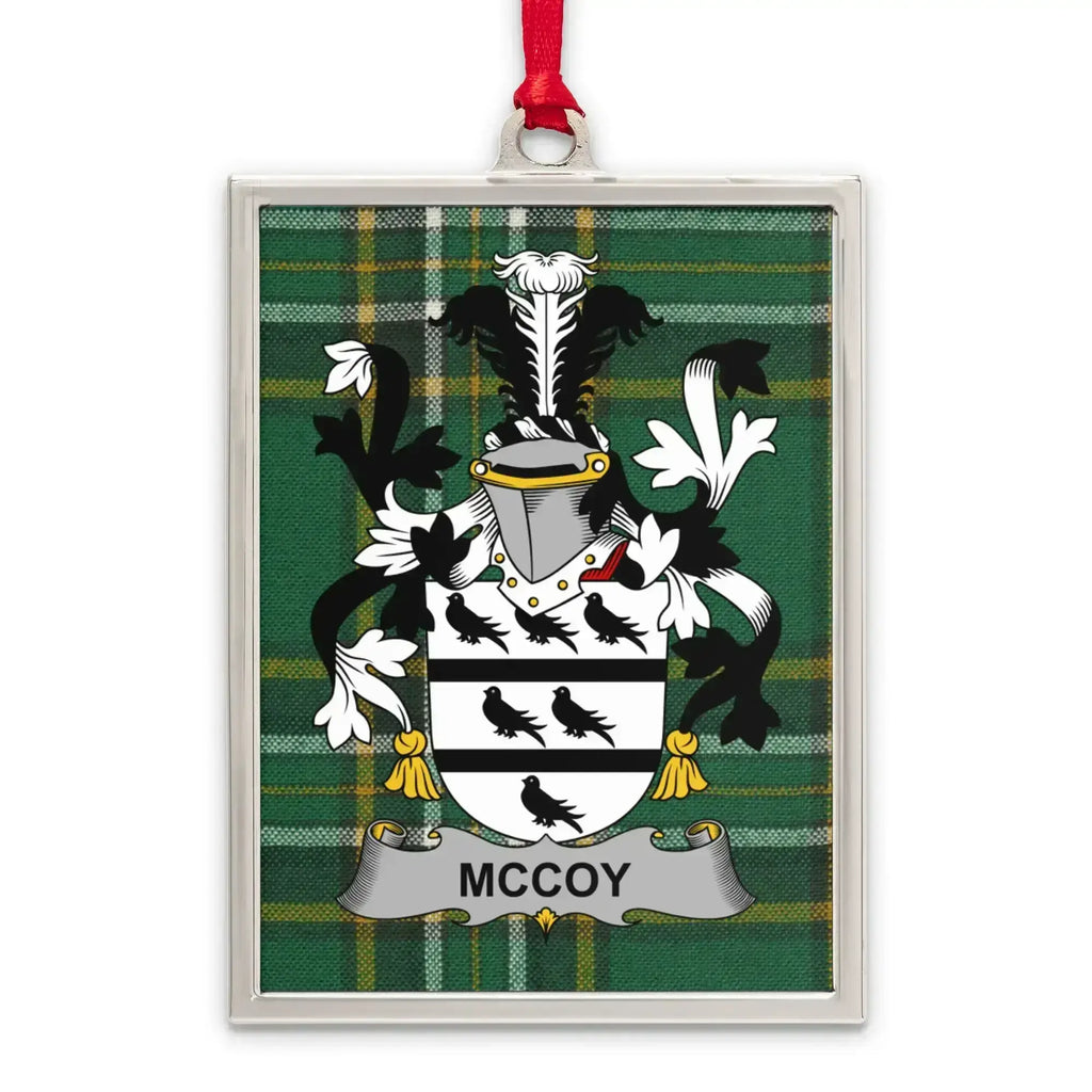 McCoy Family Crest Plaid Design Hanging Ornament product