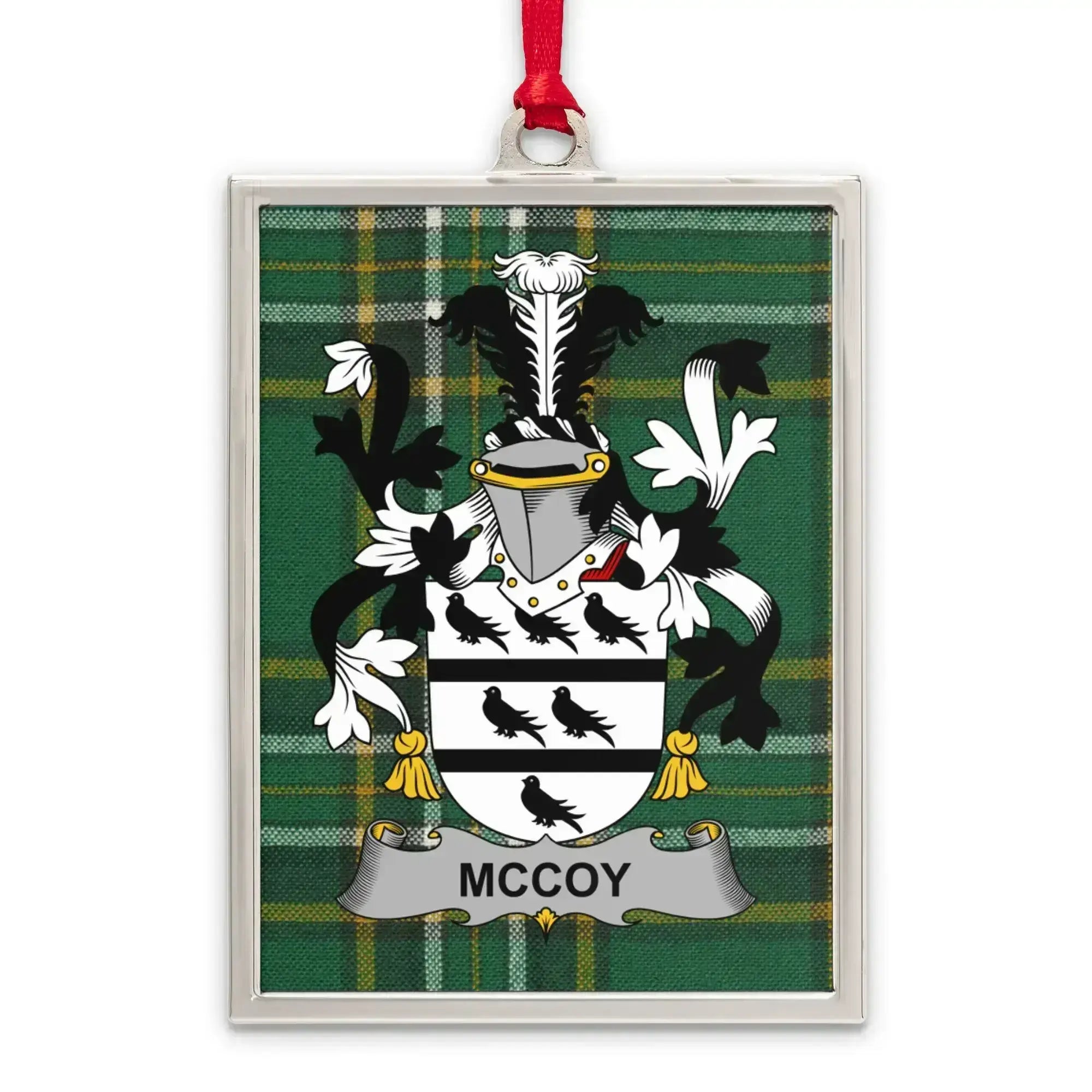 McCoy Family Crest Plaid Design Hanging Ornament product