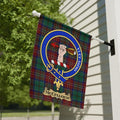 McCulloch Clan Crest Red Tartan Pattern Flag