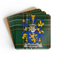 McDaniel Family Crest Plaid Design Coaster Set product