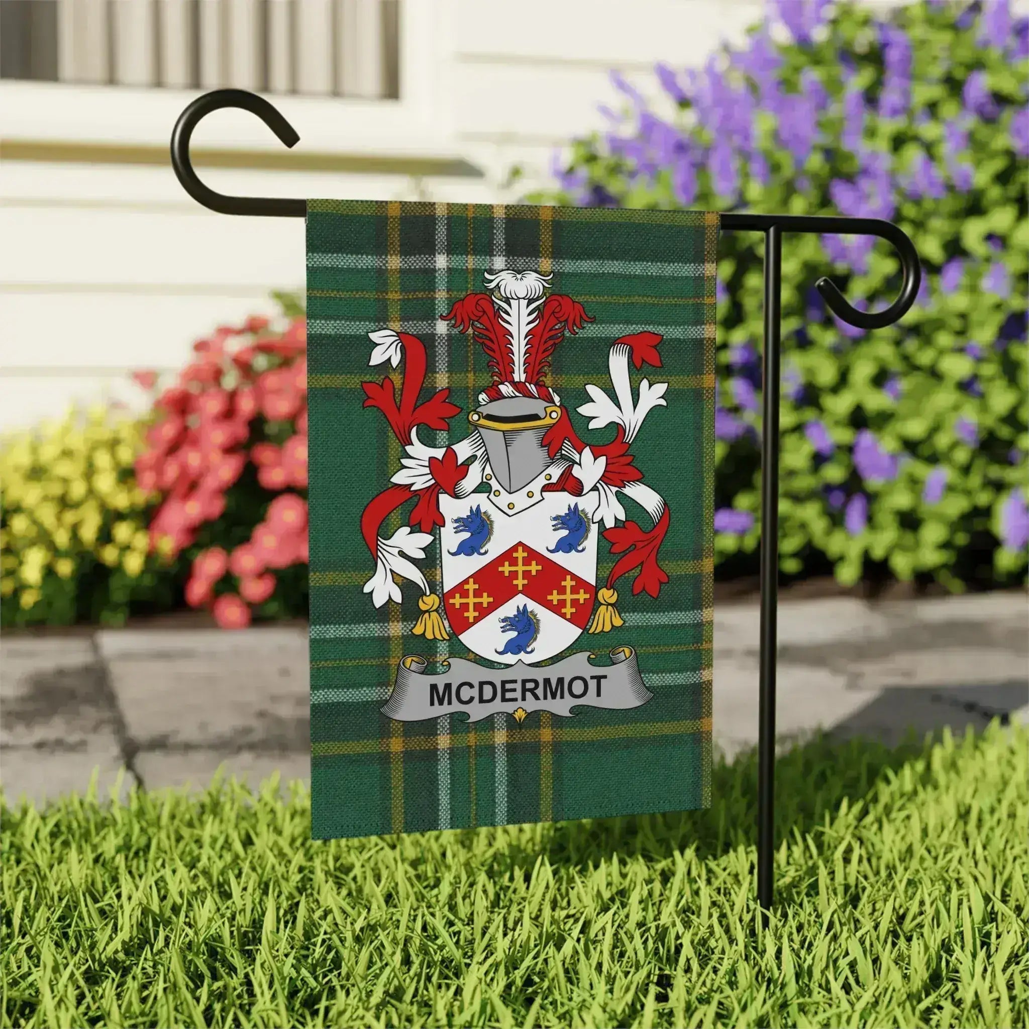 McDermot Family Crest Garden Flag product