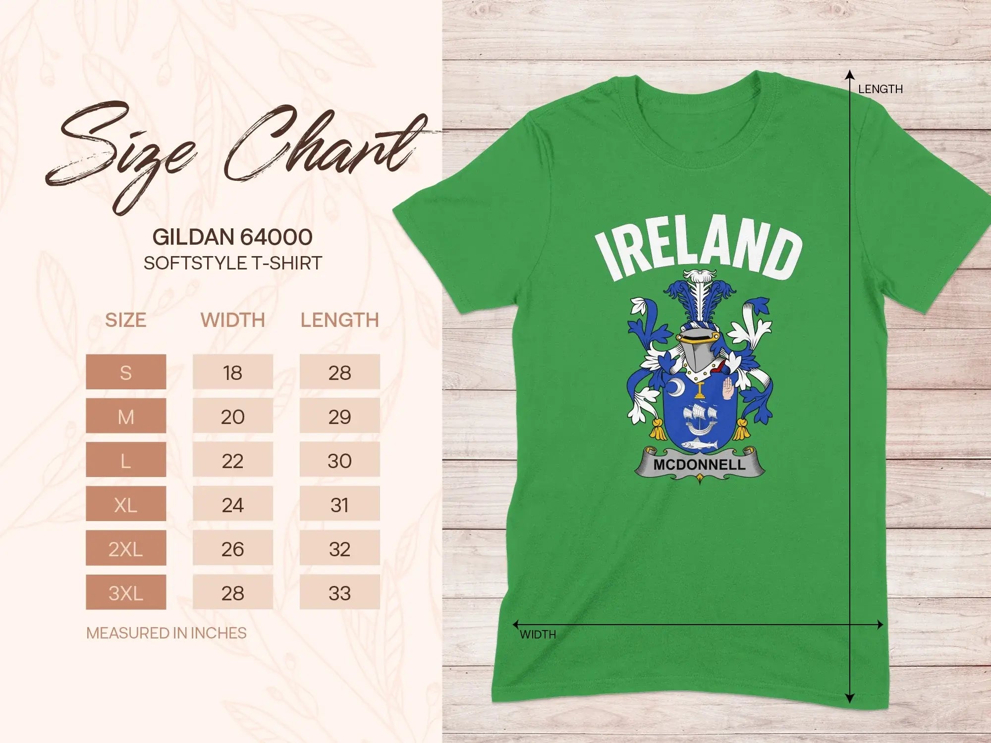 Ireland McDonnell Gildan 64000 Softstyle T-shirt