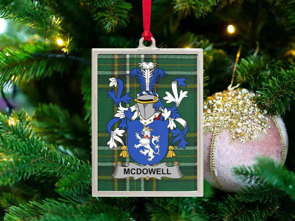 McDowell Family Crest Christmas Tree Ornament product