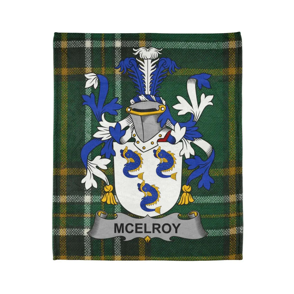 McElroy Family Crest Plaid Decorative Blanket