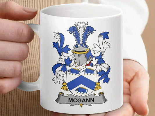 McGann Irish Family Crest Heritage Mug - Celtic Ancestry Gifts