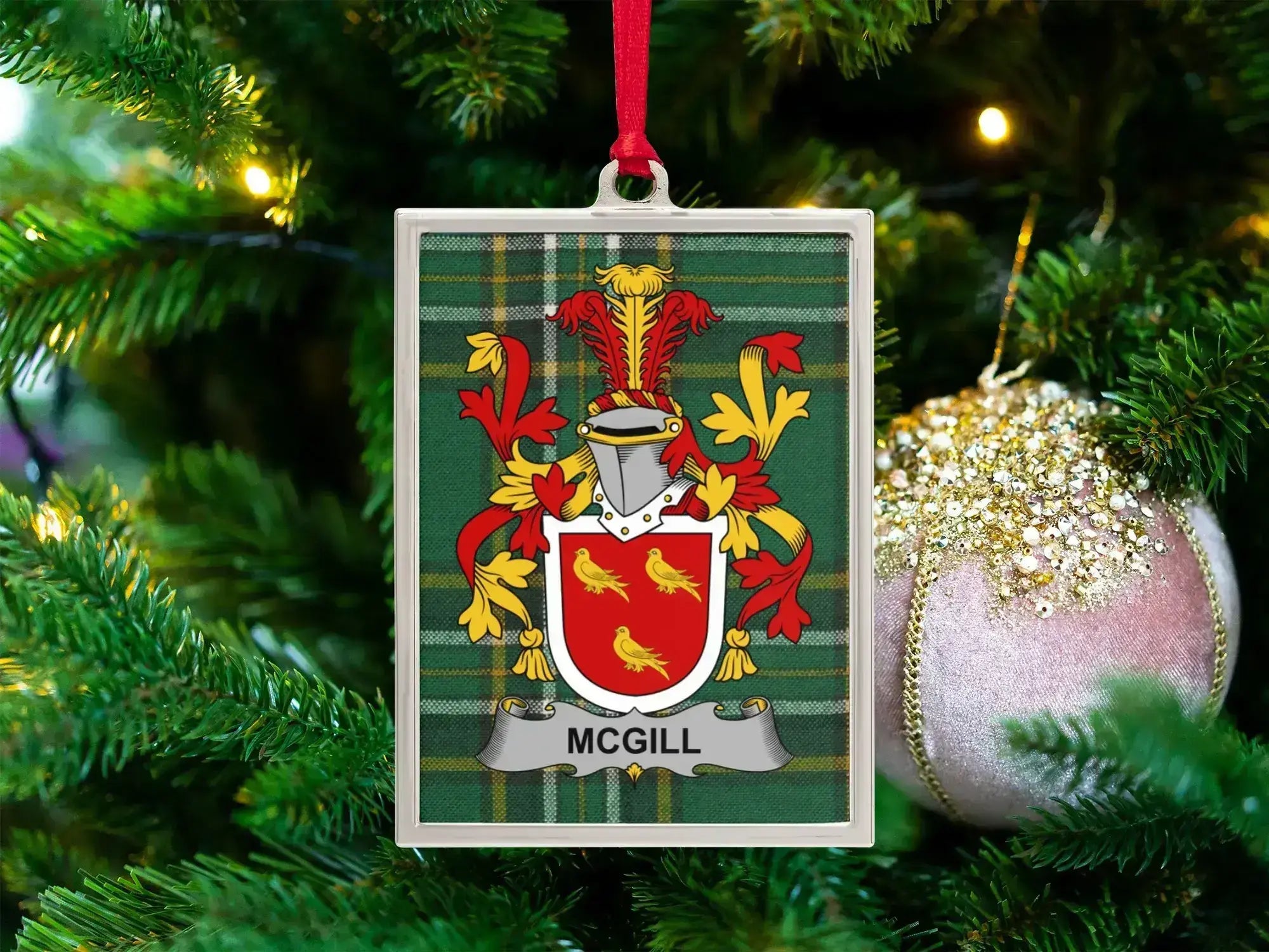 McGill Family Crest Christmas Tree Ornament product
