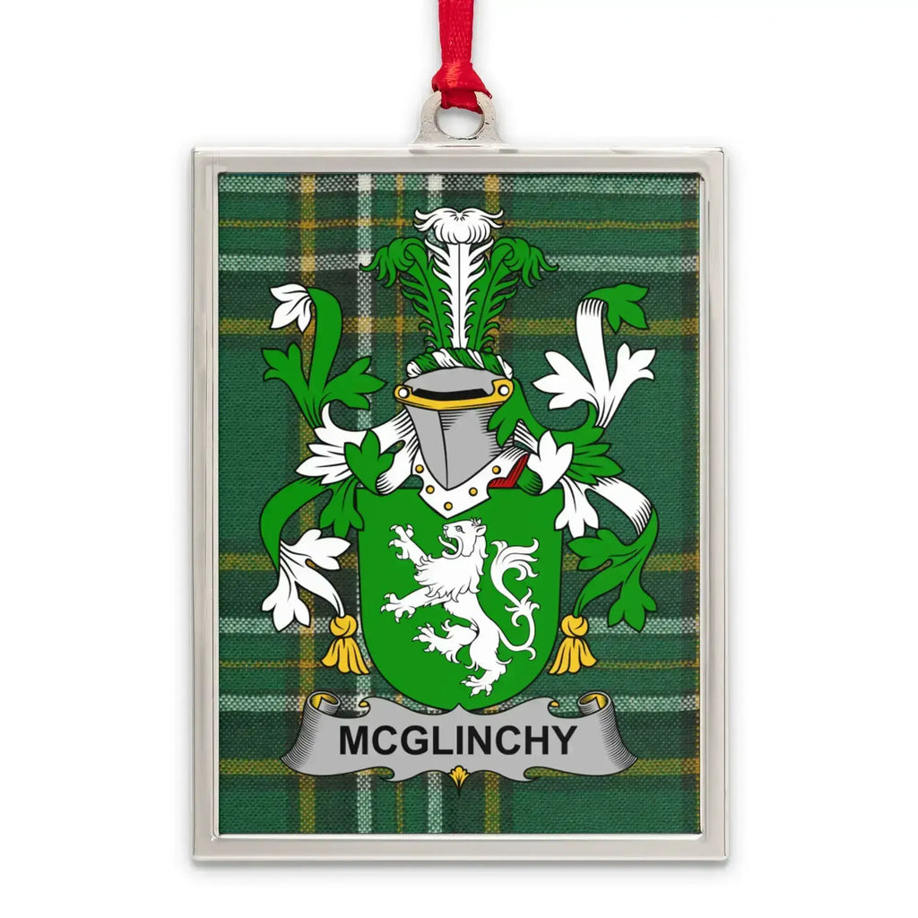 McGlinchy Family Crest Green Plaid Rectangular product