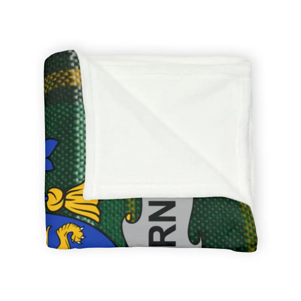 Cozy Green Blue Designer Throw Blanket for Home Decor