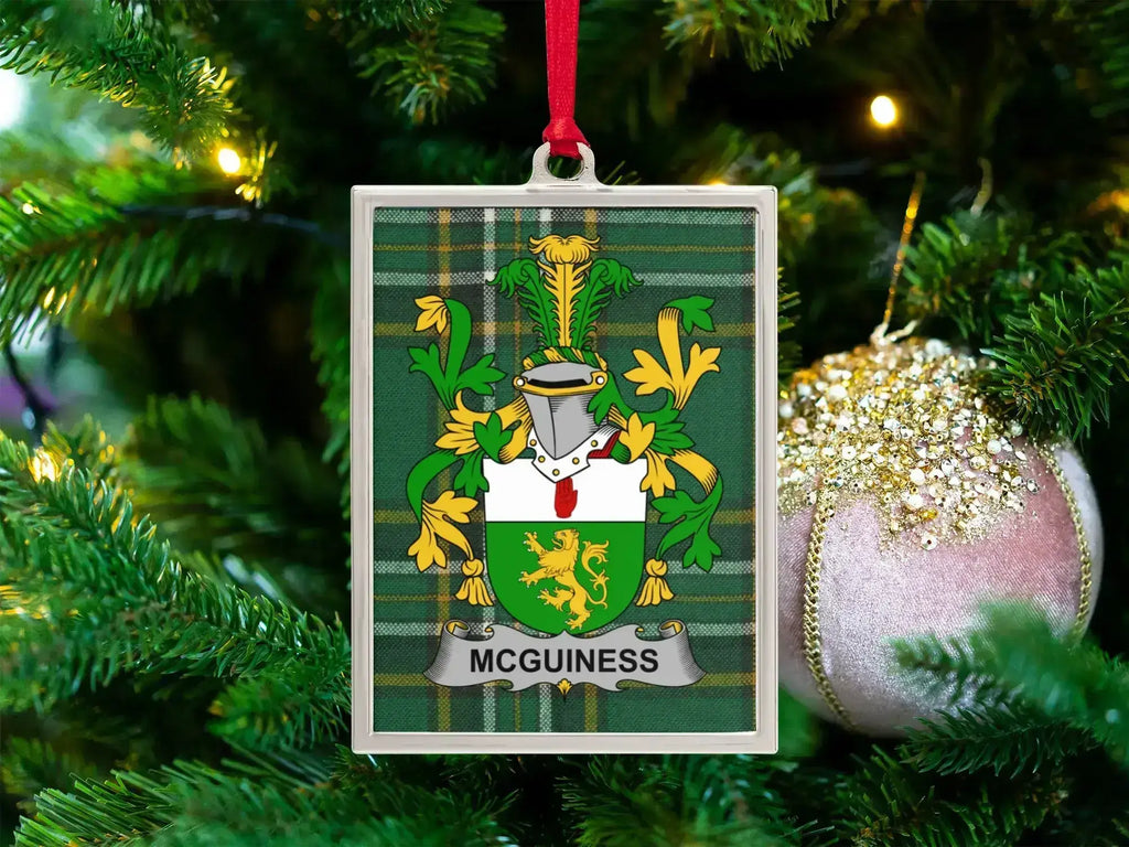 Customizable Family Crest Christmas Ornament product