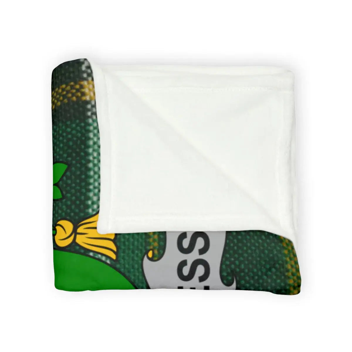 Luxurious Green And White Patterned Blanket