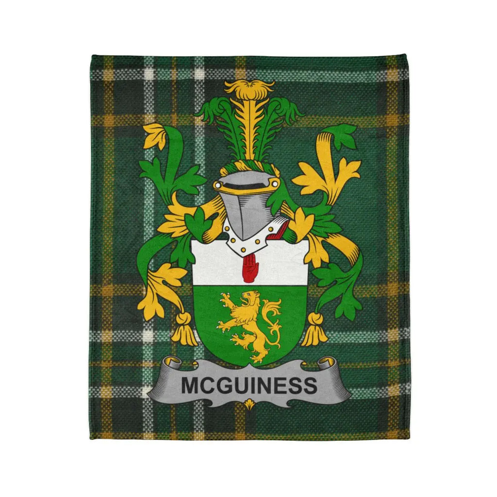 McGuinness Family Crest Decorative Tartan Blanket