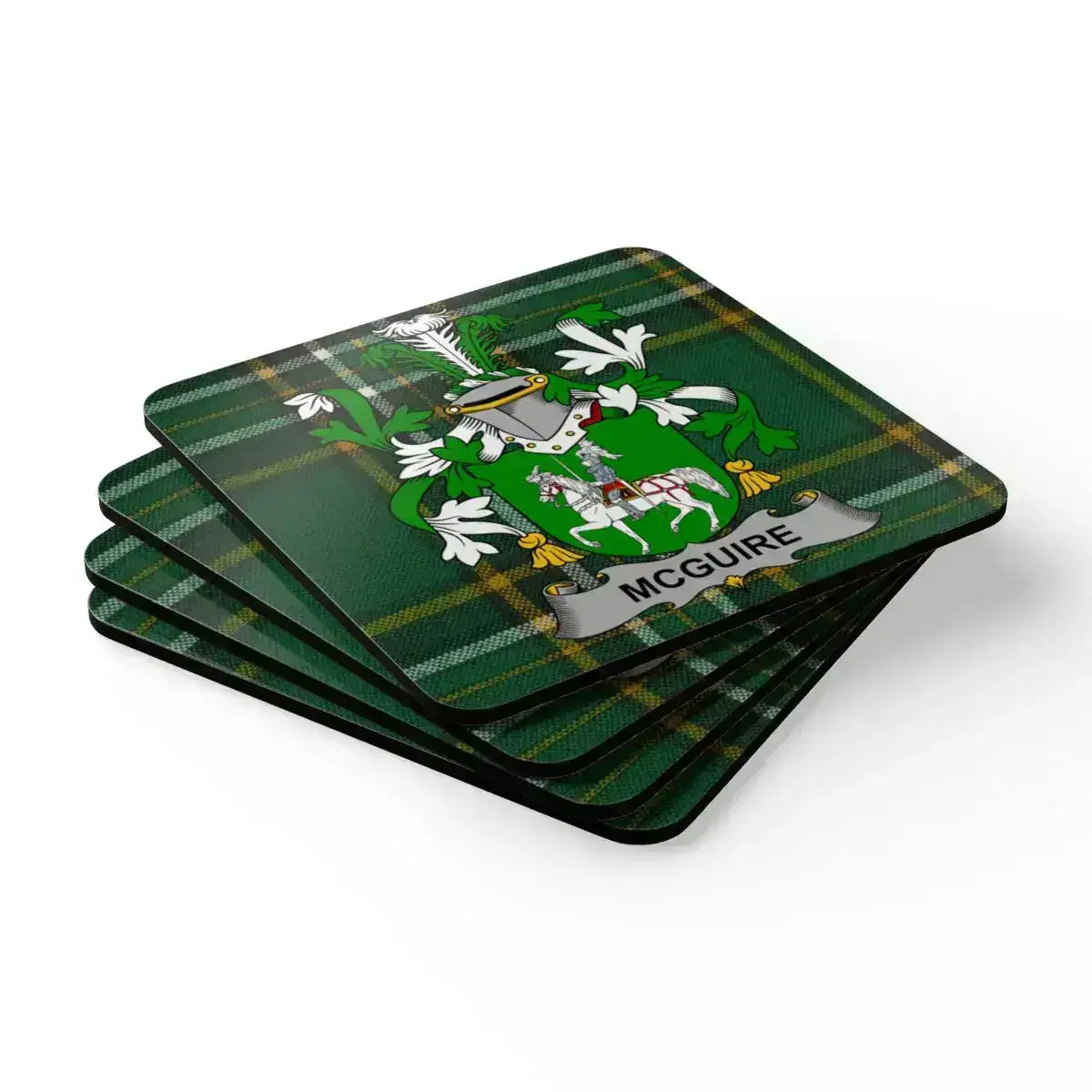 McGuire Family Crest Tartan Coasters set product type