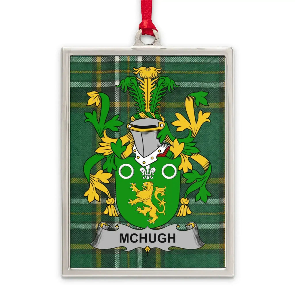 McHugh Family Crest Green Plaid Ornament product