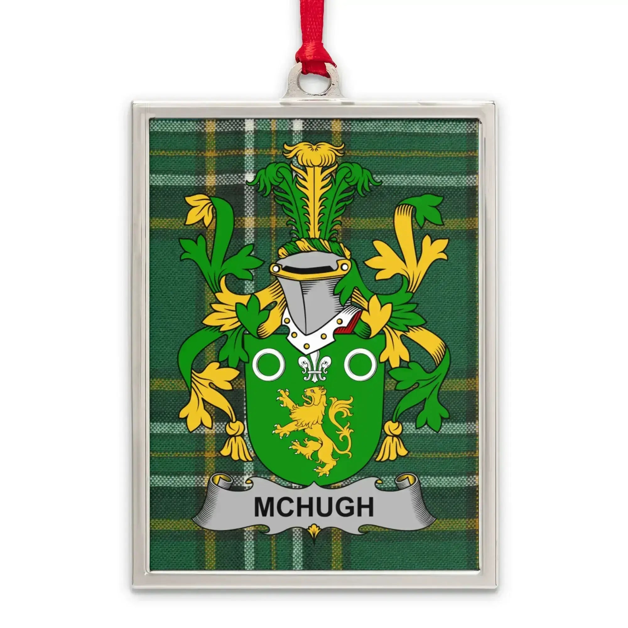 McHugh Family Crest Green Plaid Ornament product