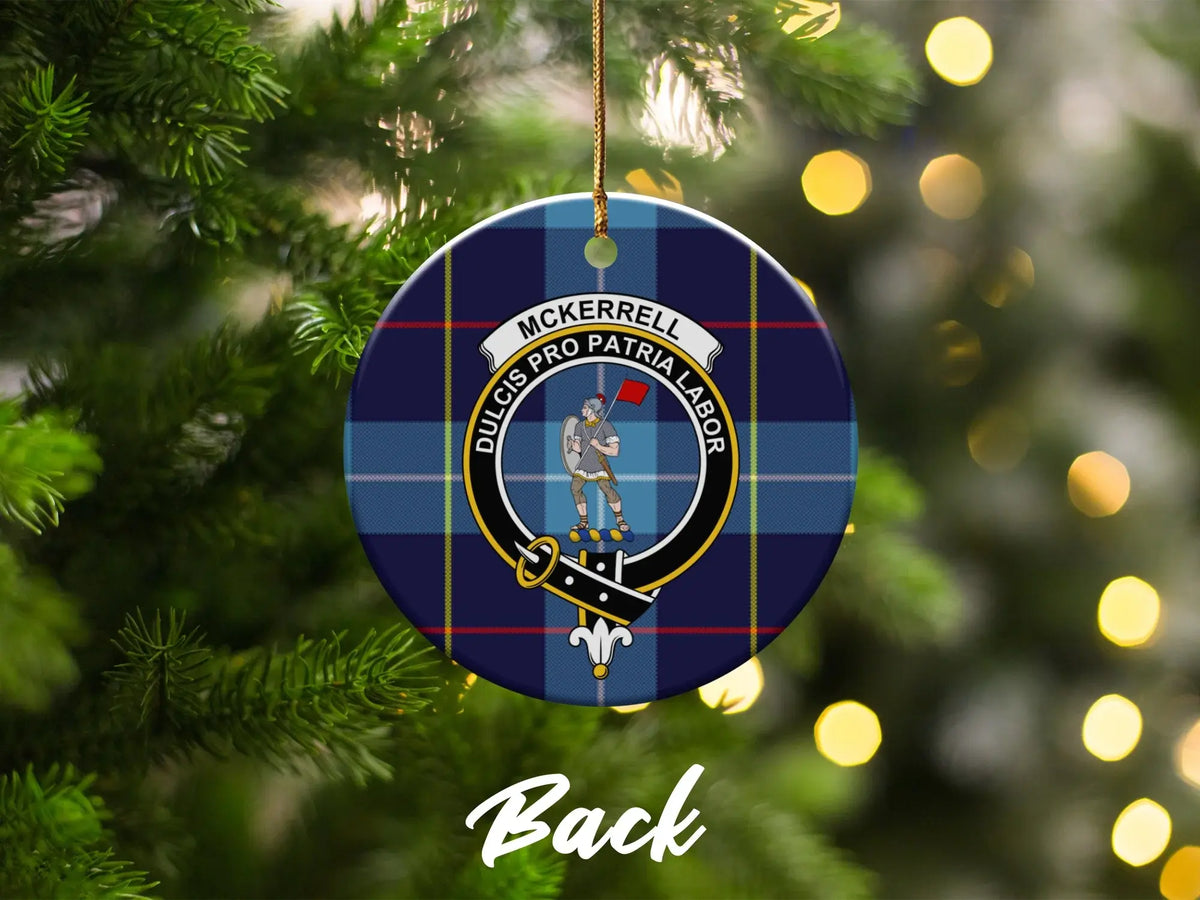 Tartan Pattern with Family Crest Ornament