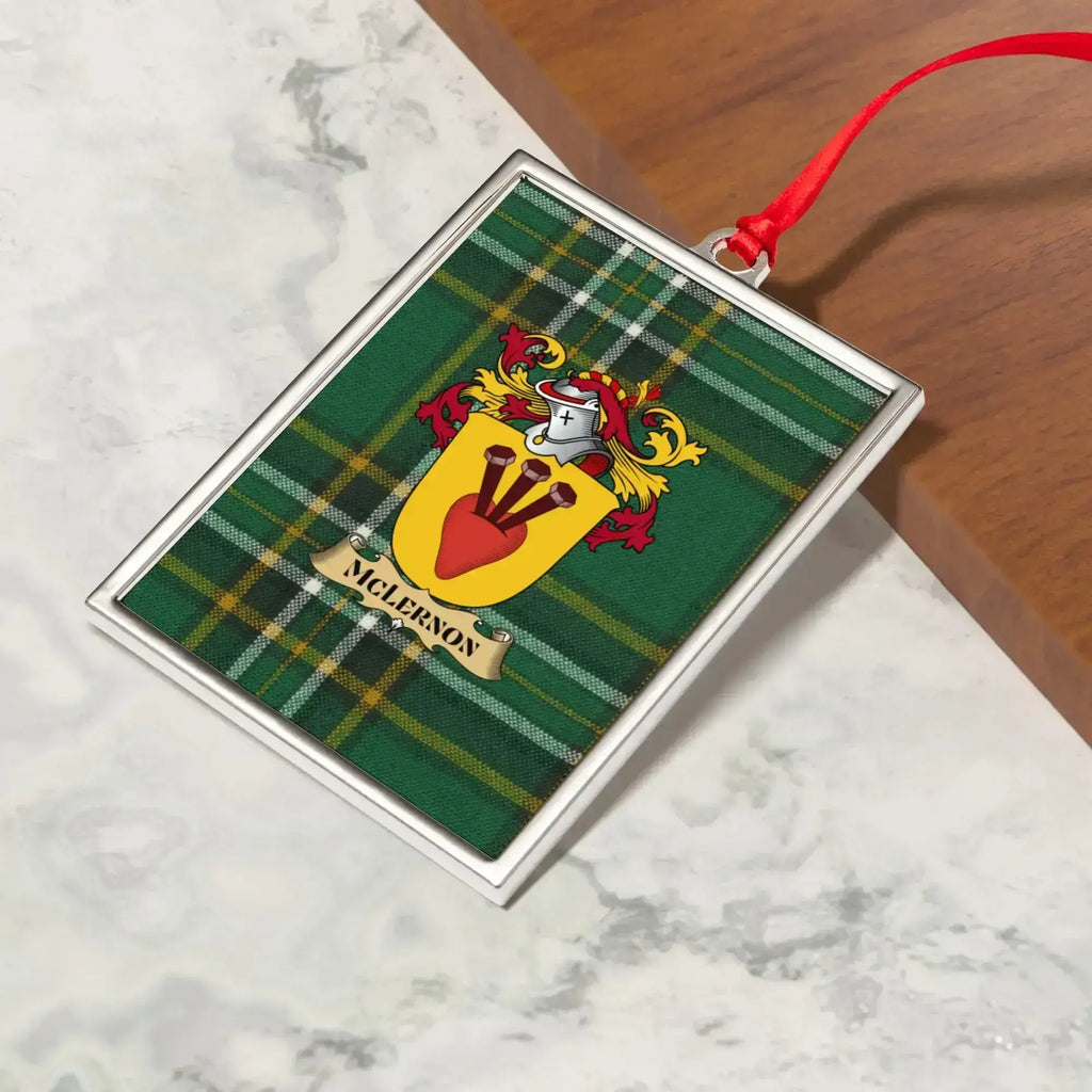 Scottish Clan Crest Framed McLernon Tartan Ornament product