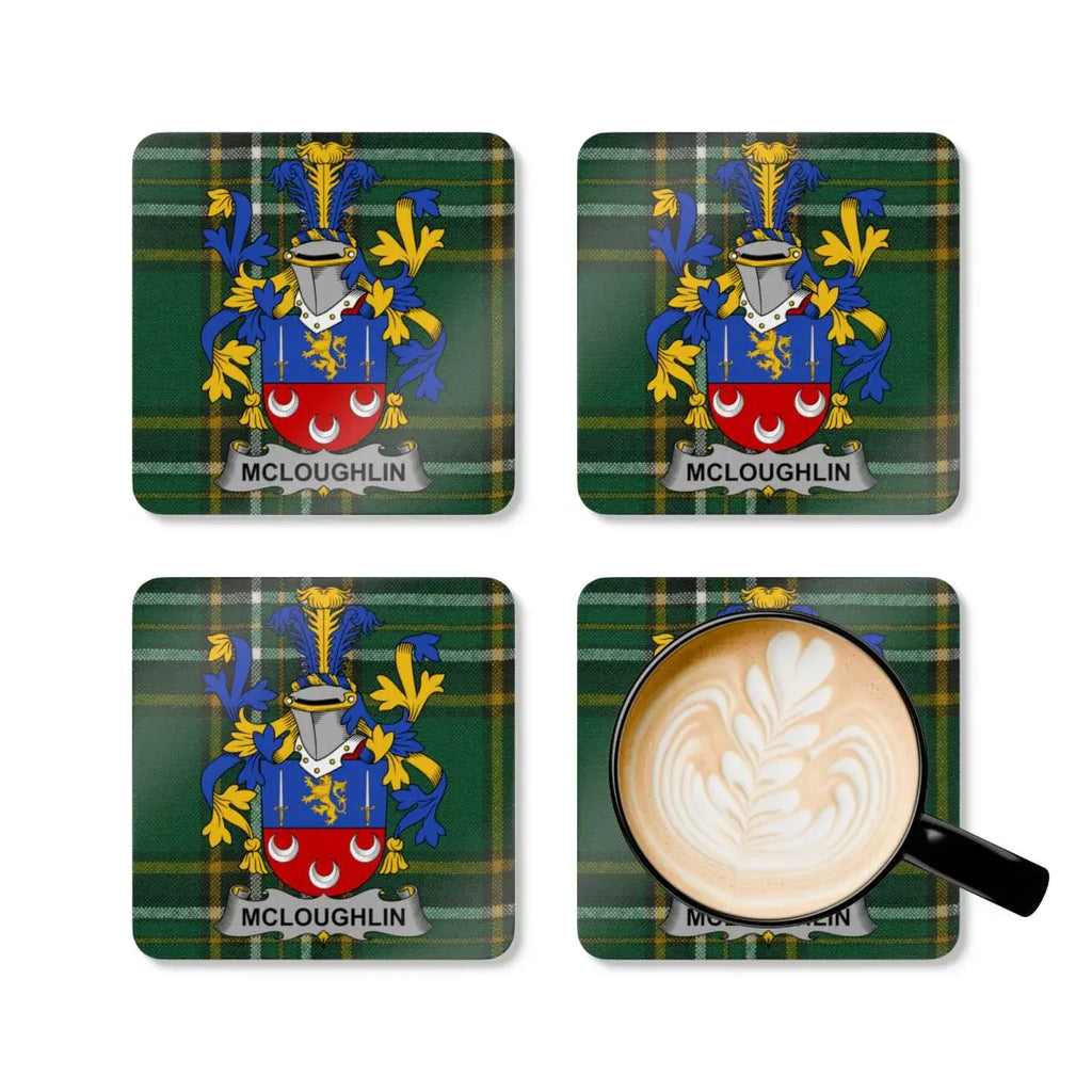 McLoughlin Family Crest Set of Four Coasters product