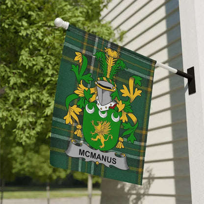 Personalized Green McManus Family Crest Flag product