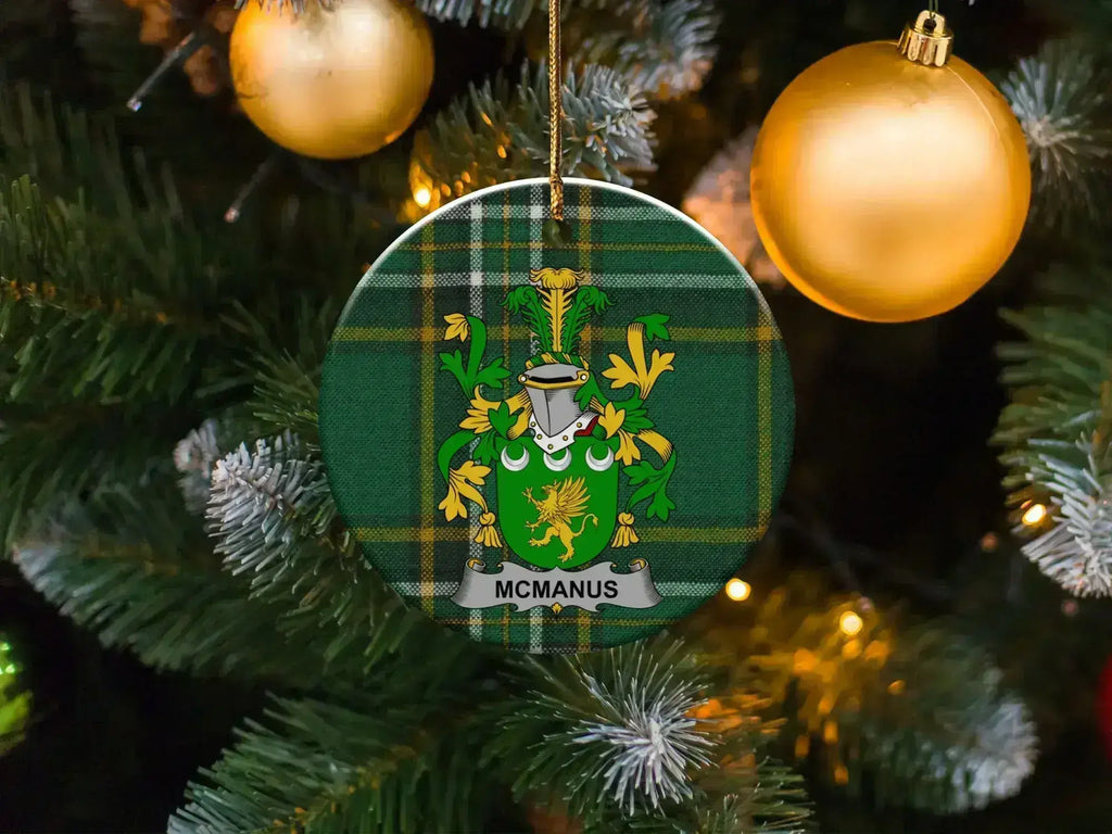 McManus Family Crest Personalized Ornament