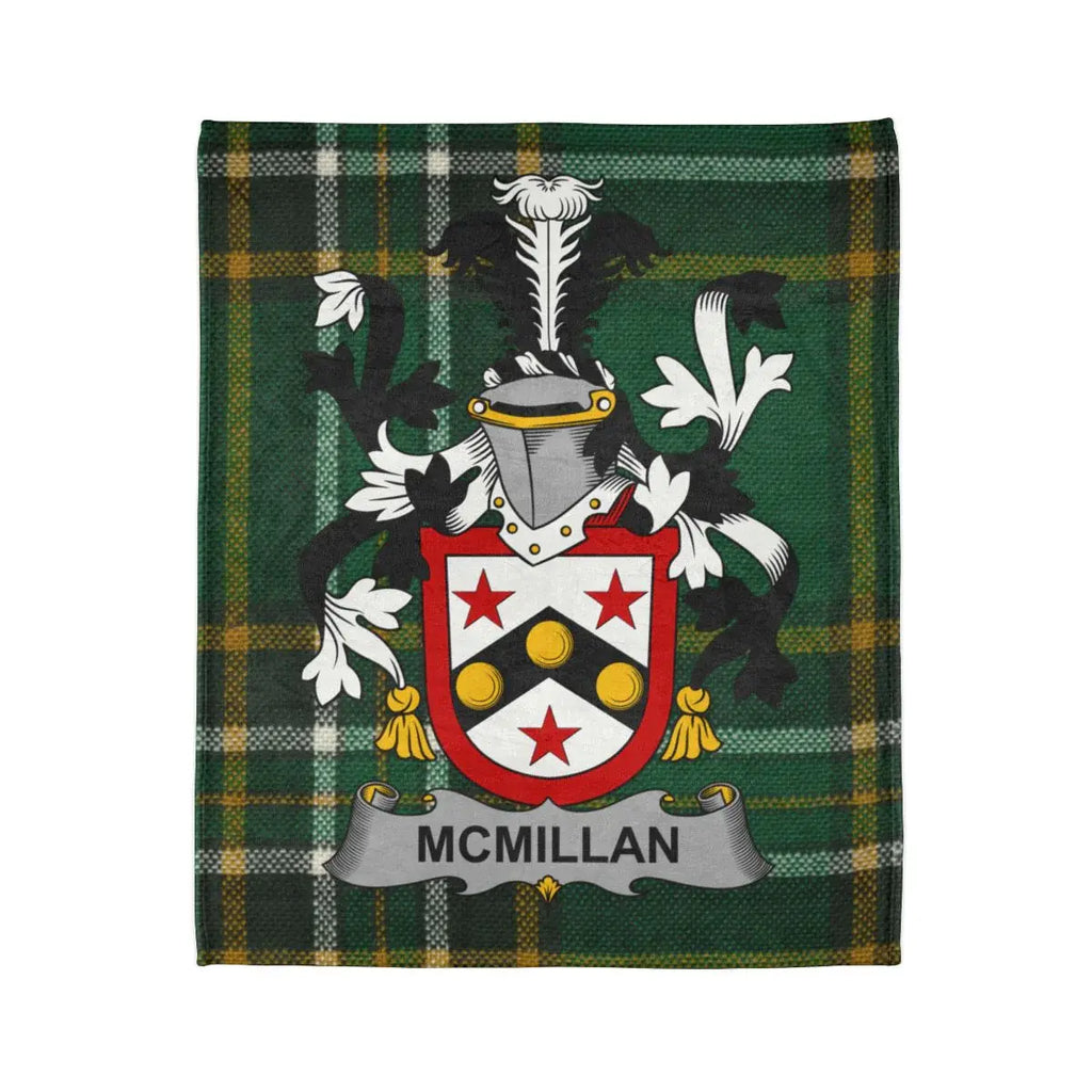 McMillan Plaid Crest Design Throw Blanket