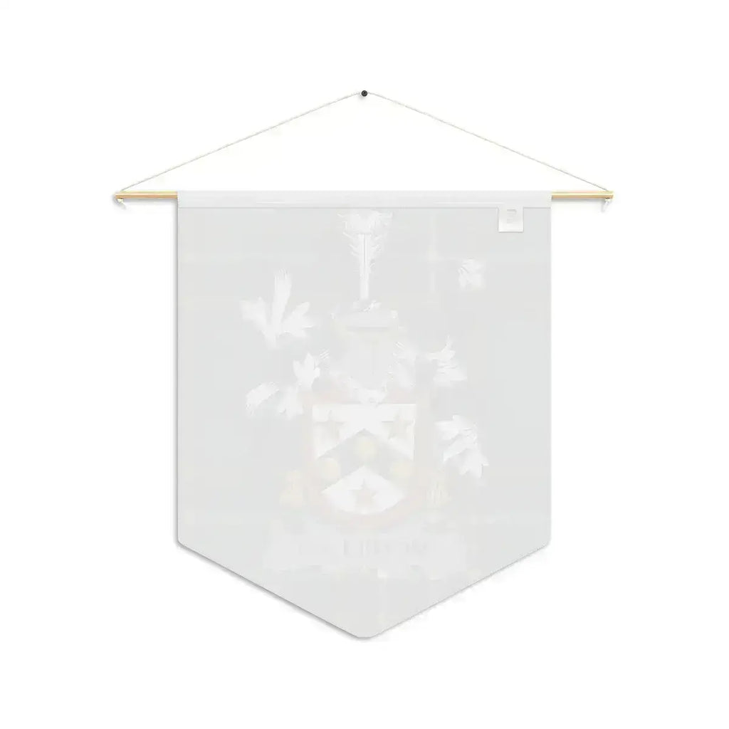 McMillan Irish family crest wall pennant — crest and tartan detail