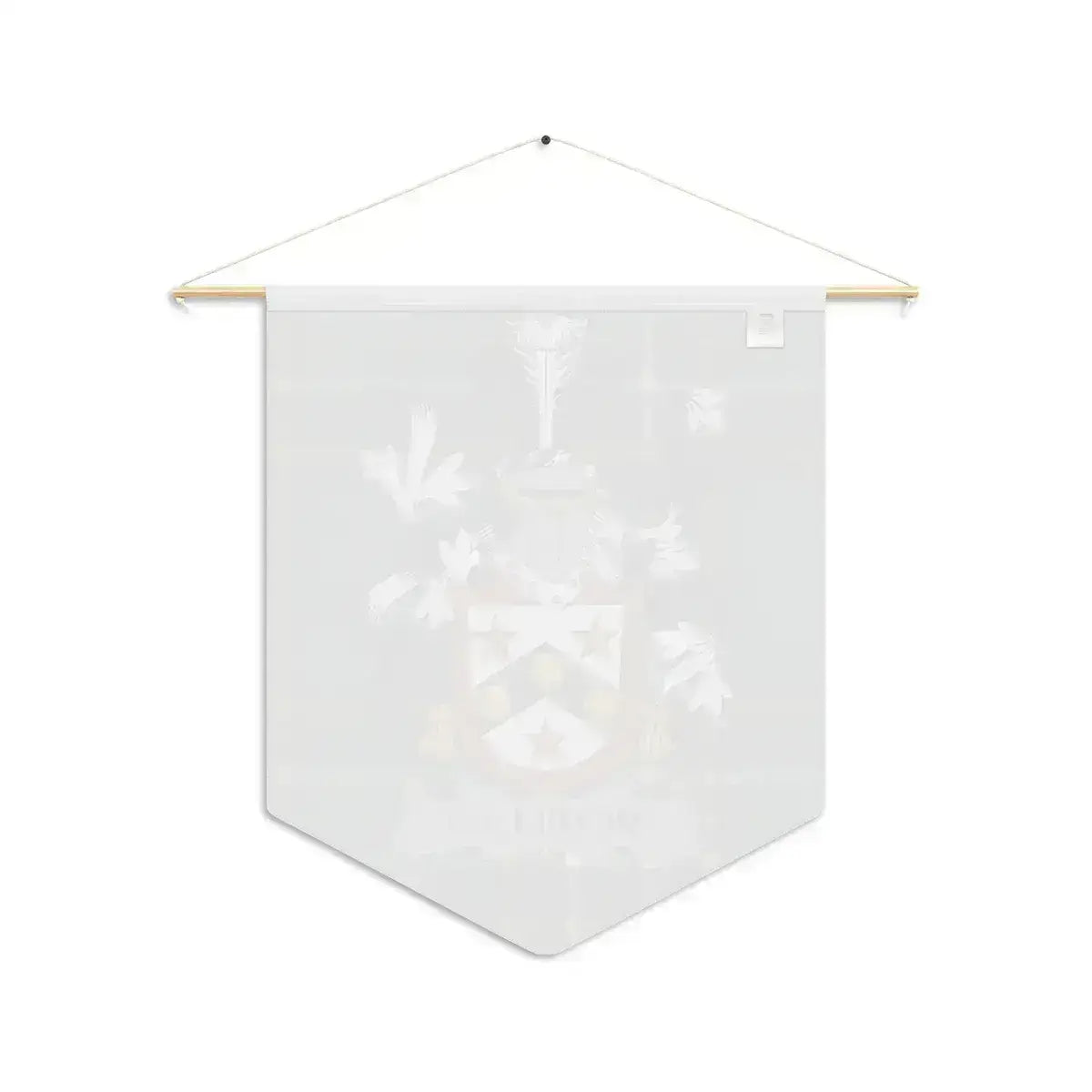 McMillan Irish family crest wall pennant — crest and tartan detail