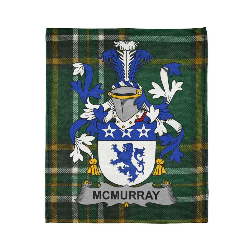 McMurray Family Crest with Tartan Blanket