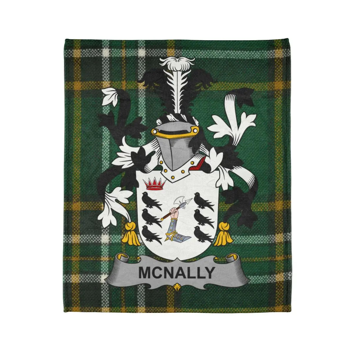McNally Family Crest Tartan Design Blanket
