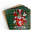 McNamara Family Crest Plaid Coaster Set product type