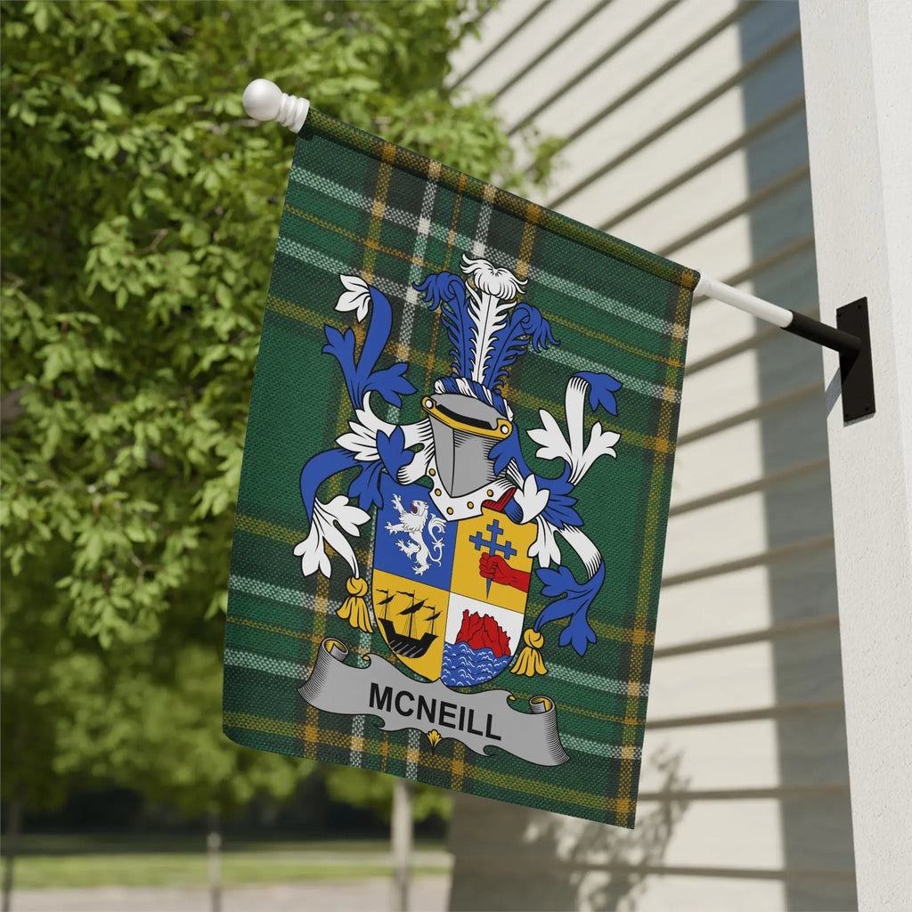 McNeill Family Crest Tartan Garden Flag