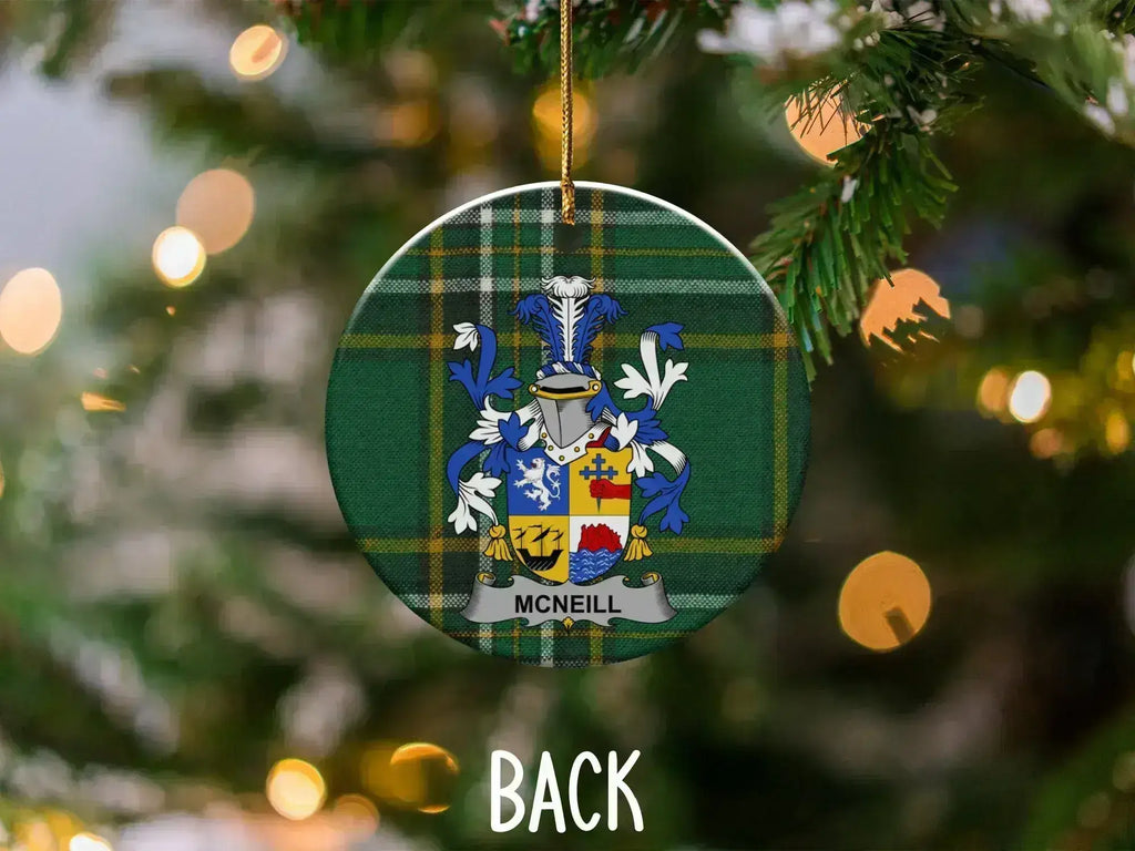 McNeill Family Crest Plaid Christmas Ornament