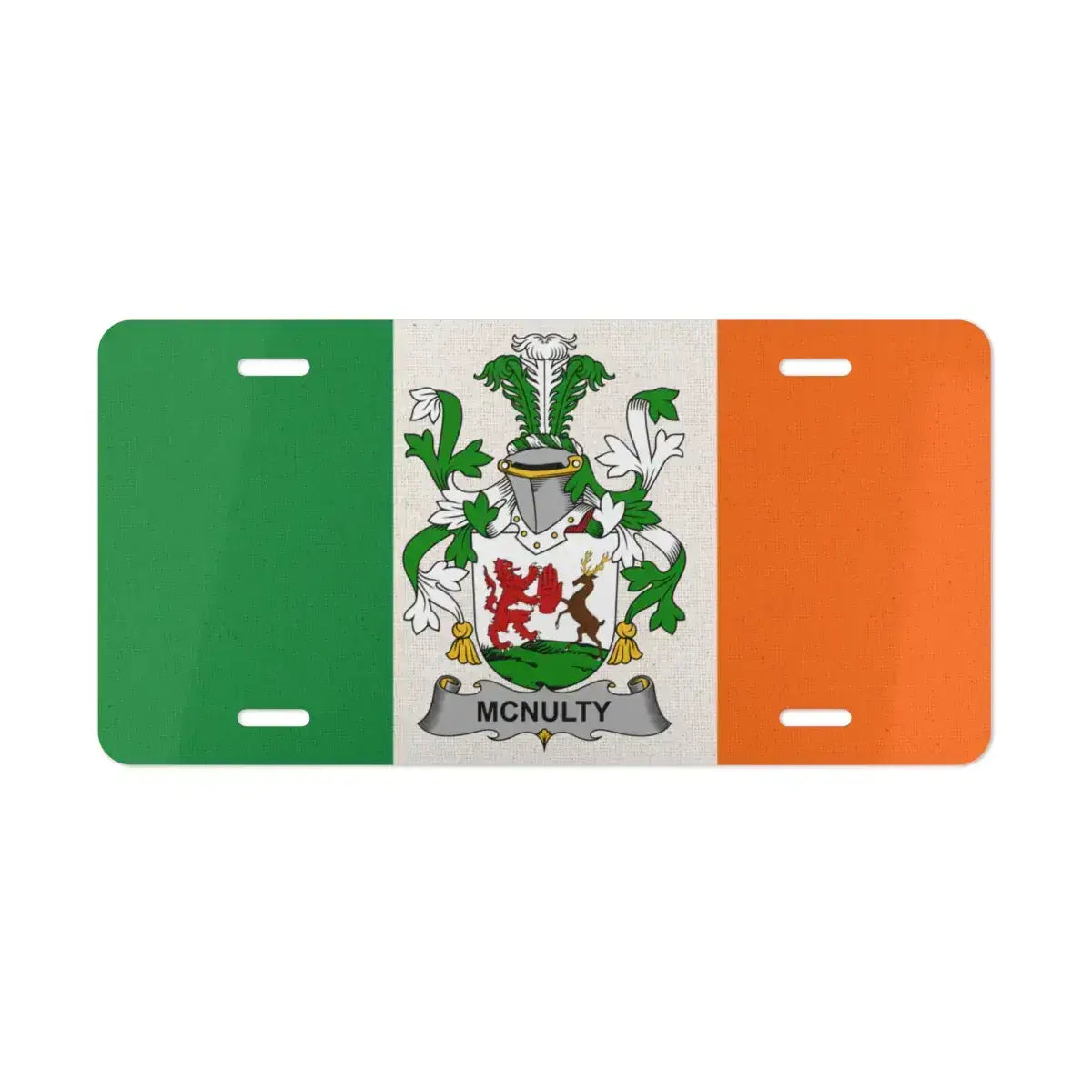 McNulty Family Crest Irish Flag License Plate product