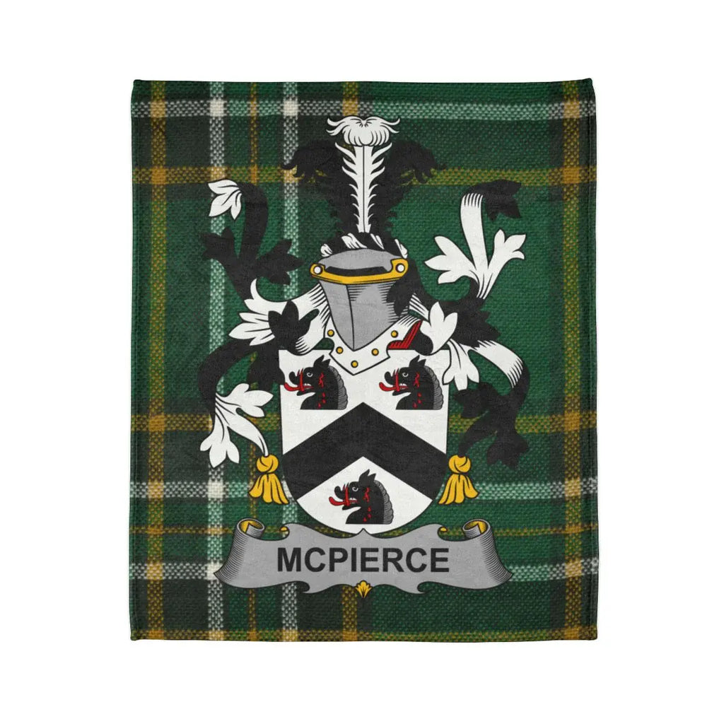 MCPierce Family Crest Tartan Blanket
